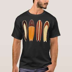 Longboard Surfboards Vintage Retro T-Shirt