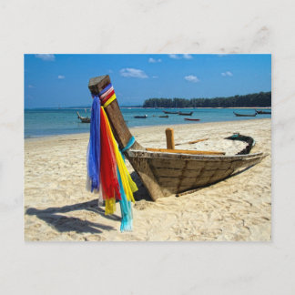 Longboat in Thailand Postcard