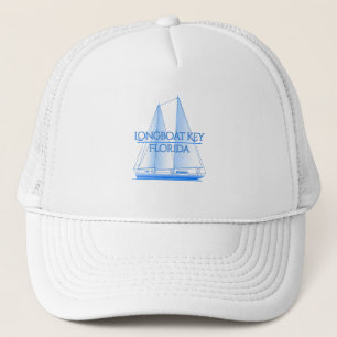 Longboat Key Coastal Nautical Sailing Sailor Trucker Hat