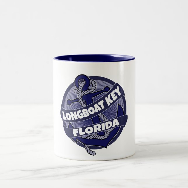 Longboat Key Florida anchor swirl coffee mug (Center)