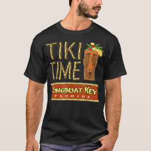 Longboat Key Florida Retro Tiki Bar Design  T-Shirt