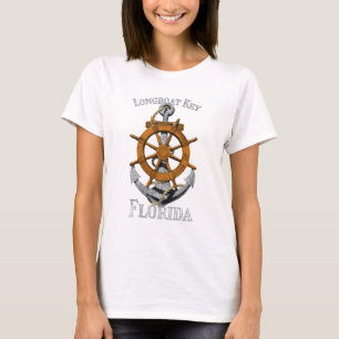 Longboat Key Florida Vacation Nautical Anchor Sail T-Shirt