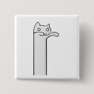 longcat cat minimalism animal 15 cm square badge
