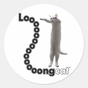 Longcat is long classic round sticker