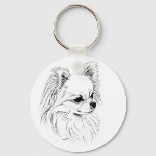 Longcoat chihuahua key ring