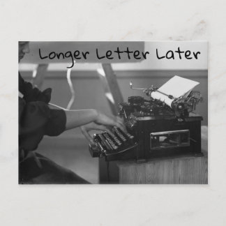 Longer Letter Later Vintage Typewrier Postcard