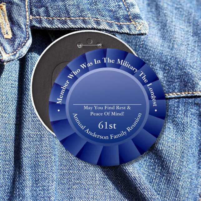 Longest Military Family Member Reunion Awards 6 Cm Round Badge (Creator Uploaded)