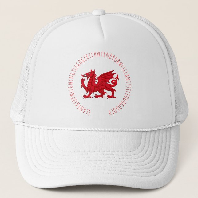 Longest Welsh word Trucker Hat (Front)