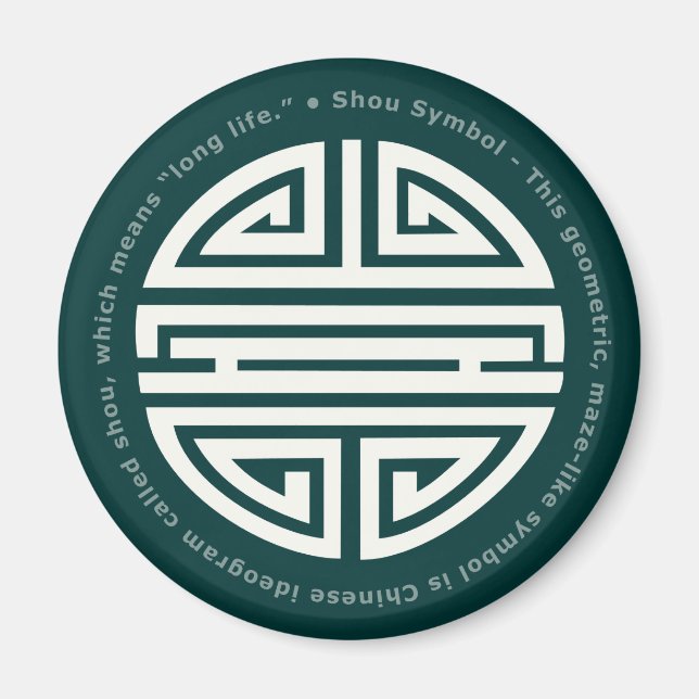 Longevity | Awesome Chinese Character Magnet (Front)