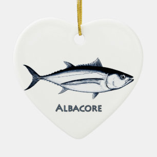 Longfin Albacore Tuna Logo Ceramic Tree Decoration