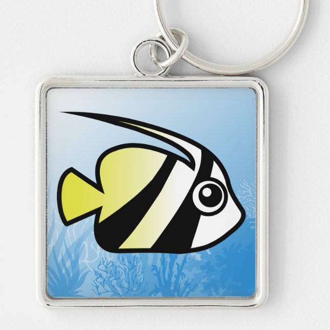 Longfin Bannerfish Key Ring (Front)