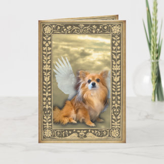Longhair Chihuahua Angel Card
