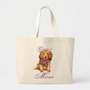 Longhaired Dachshund Heart Mum Large Tote Bag