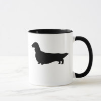 Longhaired Dachshund Silhouette Wiener Dog Doxie