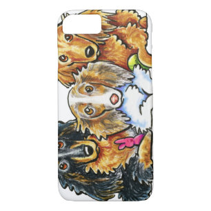 Longhaired Dachshund Trio iPhone 8/7 Case