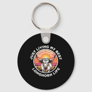 Longhorn Apparel Tailgating Usa Bbq Horns Cotton Key Ring
