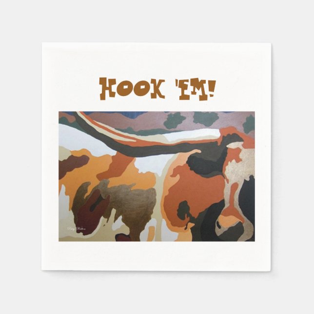 LONGHORN COW PARTY NAPKINS (Front)