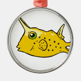 Longhorn Cowfish Metal Tree Decoration