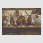 Longhorn Cows at the Western Dairy Bar Decoupage