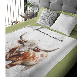 Longhorn Legacy, custom Fleece Blanket
