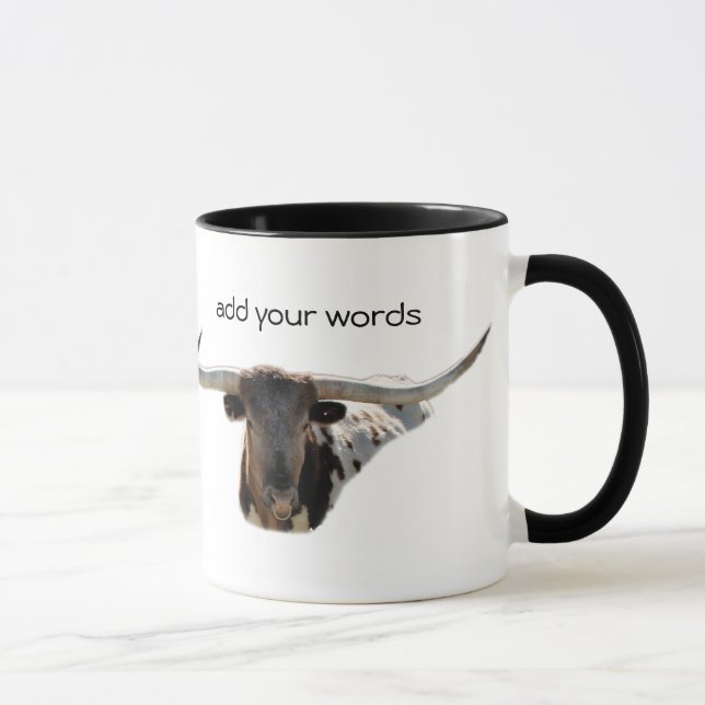 Longhorn Mug-customise Mug (Right)