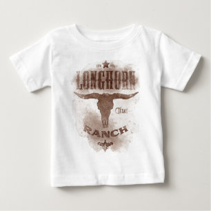 Longhorn Ranch Texas Brown & Tan Baby T-Shirt