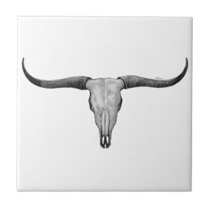 Longhorn Scull Tile