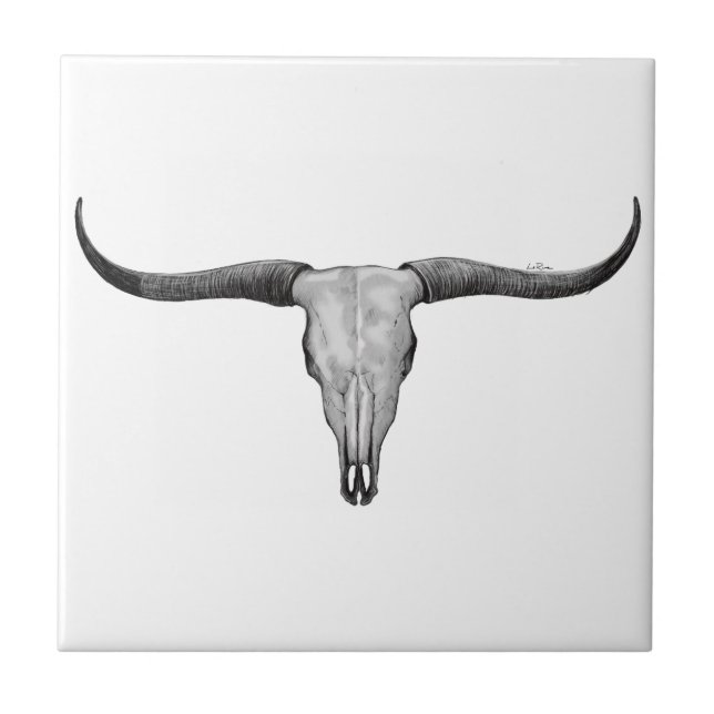 Longhorn Skull Tile (Front)