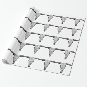 Longhorn Skull Wrapping Paper