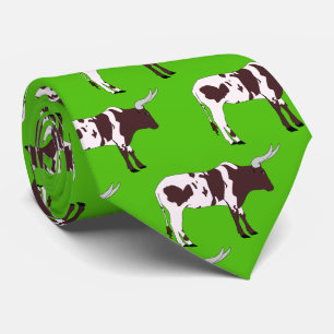 Longhorn Steer Team Mascot Football Necktie