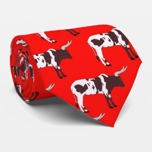 Longhorn Steer Team Mascot Football Necktie