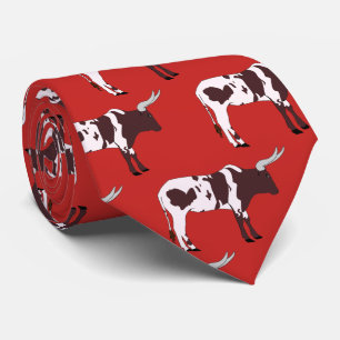 Longhorn Steer Team Mascot Football Necktie