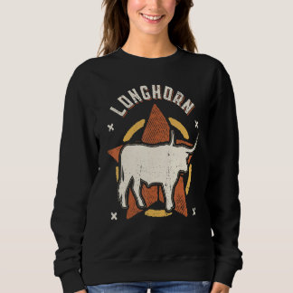 Longhorn Vintage Retro Classic Animal Sweatshirt