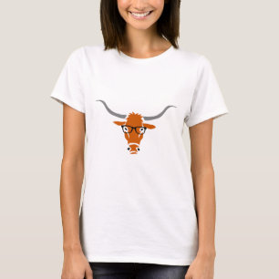 Longhorn with Hipster Glasses T-Shirt