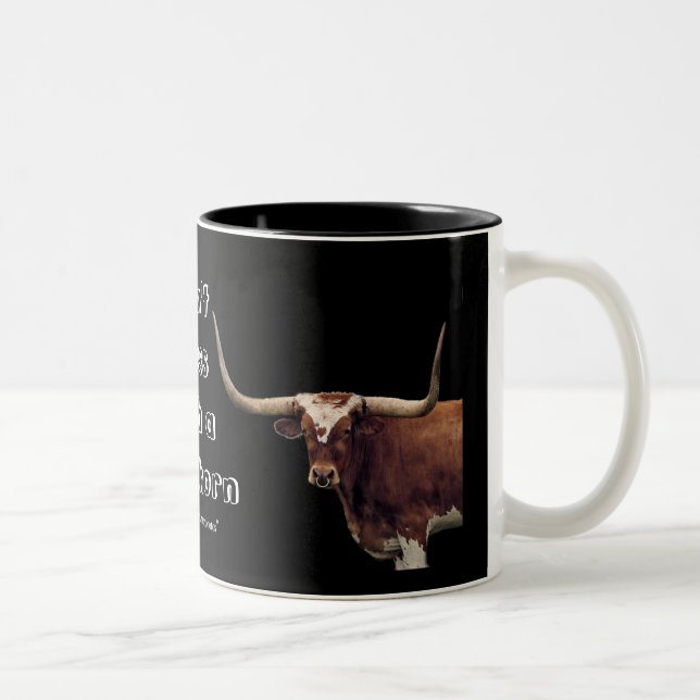 LonghornCoffeeMug-customise Two-Tone Coffee Mug (Right)