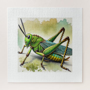 Longhorned Grasshopper Katydid 270824IREF244 - Wat Jigsaw Puzzle