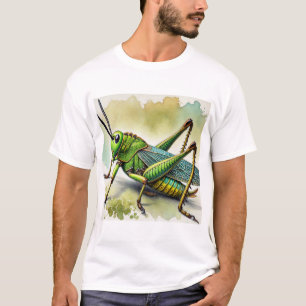 Longhorned Grasshopper Katydid 270824IREF244 - Wat T-Shirt