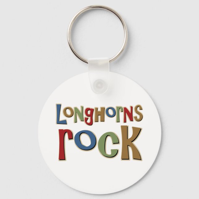 Longhorns Rock Key Ring (Front)