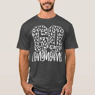 Longhorns Team Mascot School Spirit Game Night Leo T-Shirt