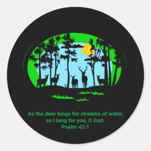 Longing For God Christian Classic Round Sticker