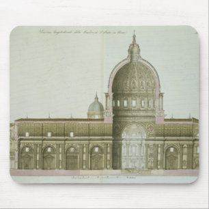 Longitudinal Cross-Section of St. Peter's in Rome, Mouse Pad