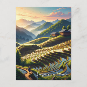 Longji Rice Terraces Guangxi China Postcard