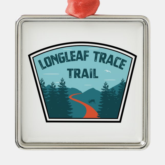 Longleaf Trace Trail Metal Ornament (Front)
