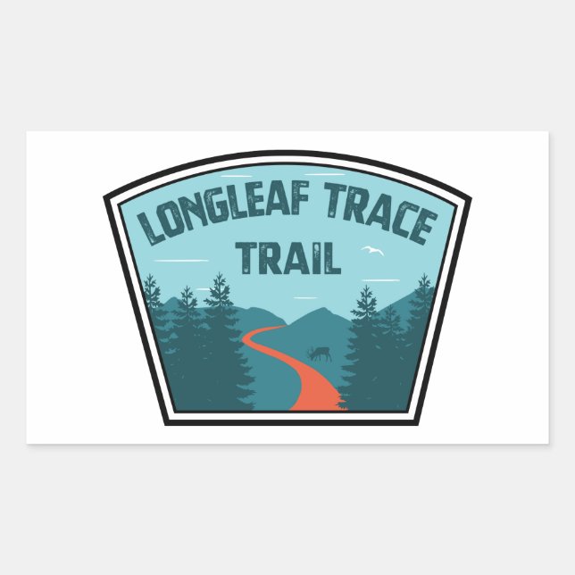 Longleaf Trace Trail Rectangular Sticker (Front)
