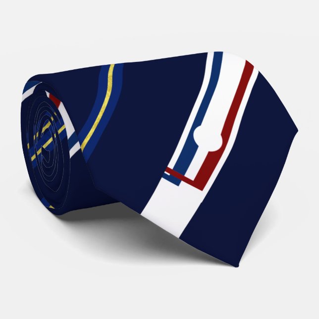 Longmont (Colorado) city flag Neck Tie (Rolled)