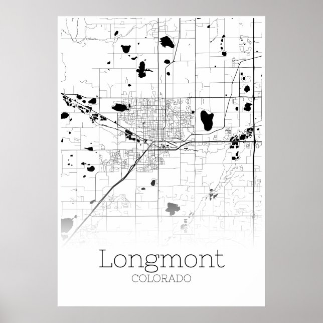 Longmont Map - Colorado - City Map Poster (Front)