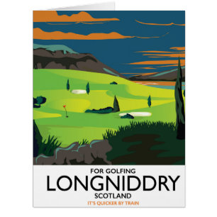 longniddry Scotland Golf travel poster