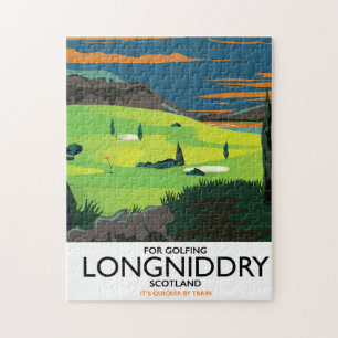 longniddry Scotland Golf travel poster Jigsaw Puzzle