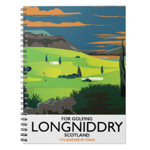 longniddry Scotland Golf travel poster Notebook