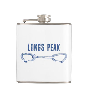 Longs Peak Colorado Climbing Quickdraw Hip Flask